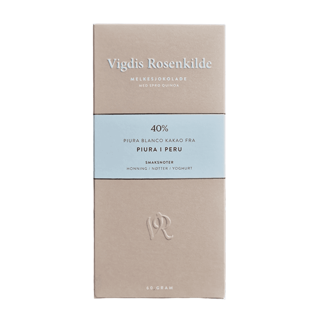 Vigdis Rosenkilde, 40% Melkesjokolade med sprø quinoa